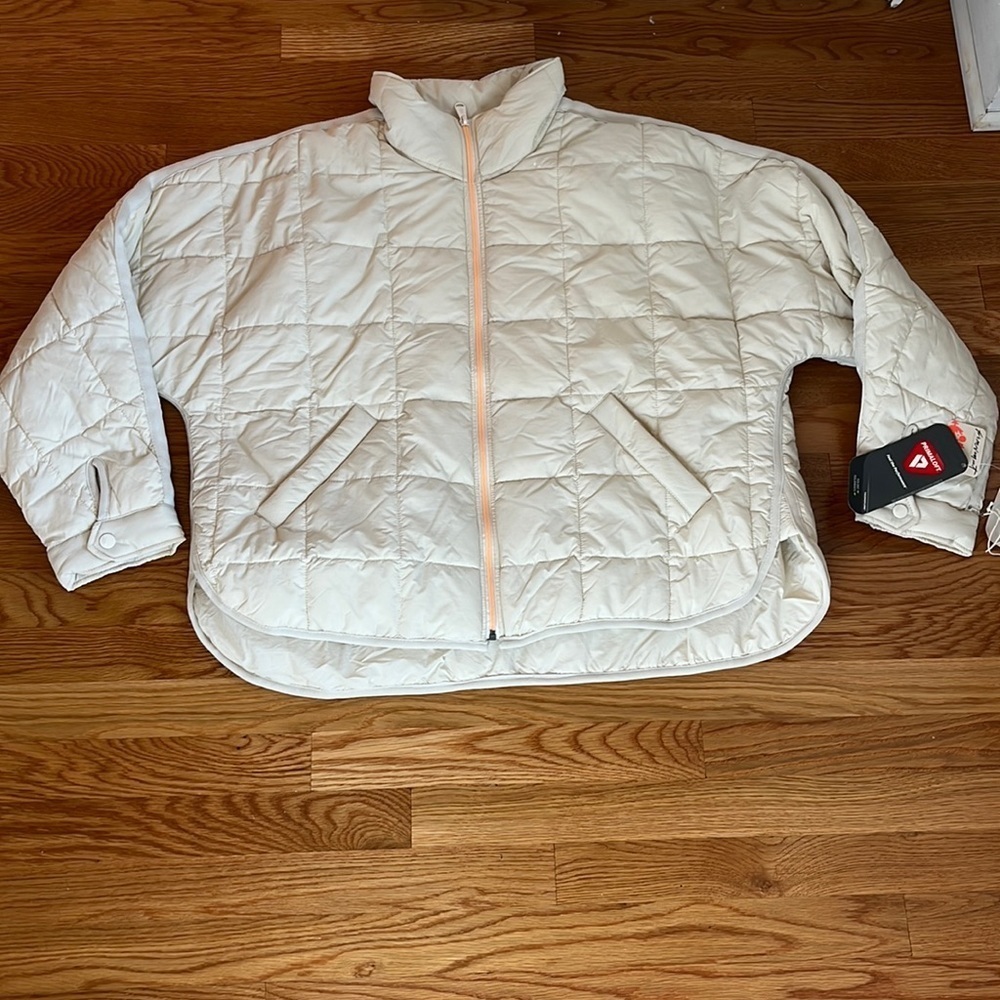 Free People Pippa Packable Puffer Jacket Size XL NWT $198 Cream - Picture 12 of 17